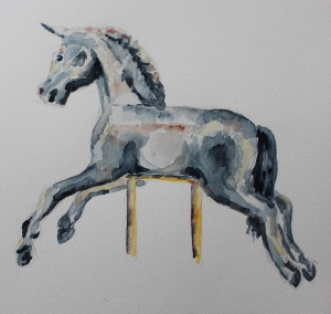 Fairground horse watercolour