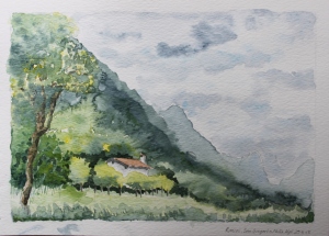 Dolomites watercolour